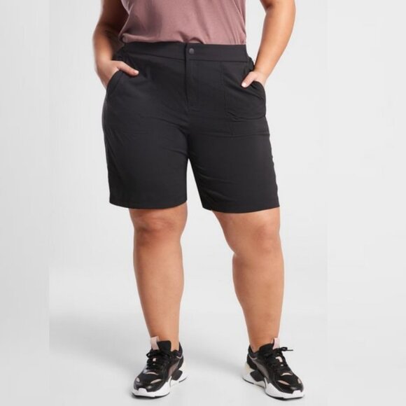 Athleta Trekki Bermuda 2.0 Black Hiking‎ Shorts Size 26 Climbing Ripstop 2022 - Picture 2 of 16